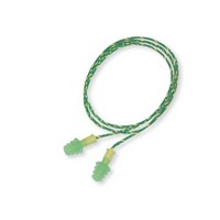 Honeywell FUS30S-HP Howard Leight Small Multiple Use Fusion 4-Flange Green Thermal Plastic Urethane Corded Earplugs With Detacha